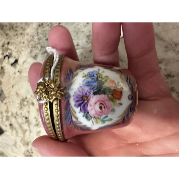 VTG Limoges Bein 1a La Mein Hand Painted Limited Edition Trinket Ring Pill Box - Picture 8 of 14